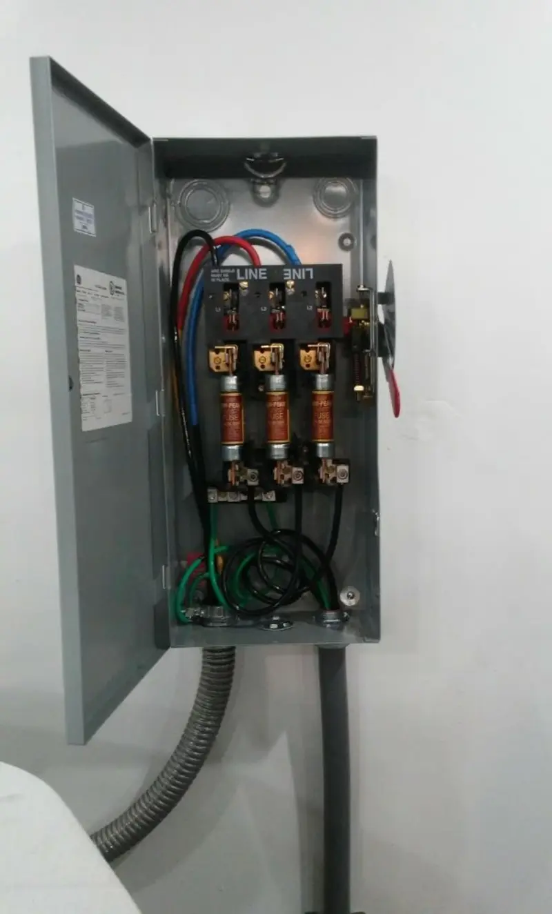 Three-phase disconnect switch installed for Electrical Wiring & Rewiring in Providence